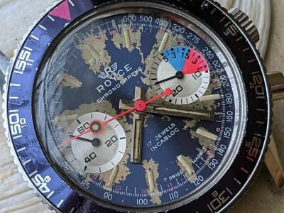 Cronógrafo Royce Divers vintage años 70 con estuche submarino SS, Valjoux 7730 Mvmt Foto 1 de 4