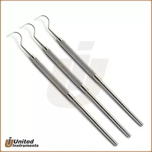 3er Set Dental Explorer Probe 23 Haken Parodontal Scaler Zahnsteinentferner Werkzeuge - Bild 1 von 3