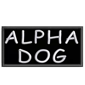 Alpha Hund Aufnäher 4" bestickt Aufbügeln Applikation Militär Biker Humor lustig - Bild 1 von 12