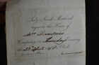 1823 Invitation from Lady Sarah Maitland Government House Canada