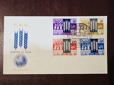 Congo FAO 1963 cubierta FDC Foto 1 de 2