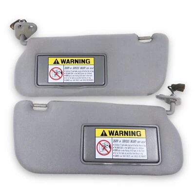 Hyundai Sonata 2000-2005 conjunto de pares de parasoles laterales para conductor y pasajero tela gris Foto 1 de 4