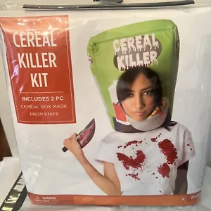 Cereal Killer Halloween Costume Kit Adult Unisex Hat & Knife - Picture 1 of 7