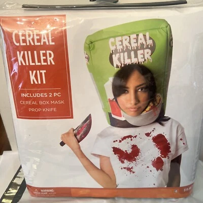Cereal Killer Halloween Costume Kit Adult Unisex Hat & Knife - Image 1 of 4