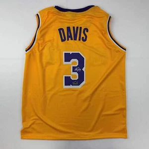 Facsimile Autographed Anthony Davis Los Angeles LA Yellow Reprint Jersey Mens XL - Picture 1 of 4