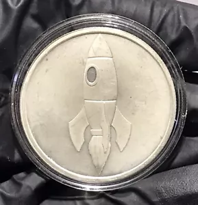 Silver Art Round, Rocket/Emojis, 1 oz. PLATA .999, ¡REDONDO ATRACTIVO! - Imagen 1 de 16