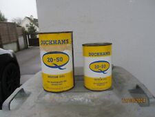 DUCKHAMS  20 - 50  MOTOR OIL,,,1960s ONE QUART & ONE PINT EMPTY CANS