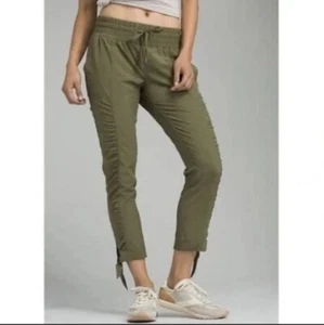 Prana Bindi Ankle Tie Pant Pull On Drawstring Ruched Leg Athleisure Women's S - Picture 1 of 12