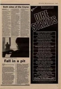 Dire Straits December Tour Advert NME Cutting 1980 - Imagen 1 de 1