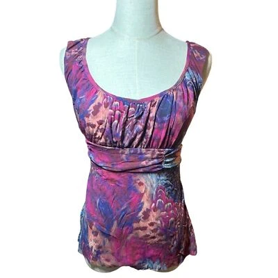 Anthropologie Boho Y2K Folk Indie Western Cowgirl Hippie 70s Silk Blouse Sz M - Image 1 of 4