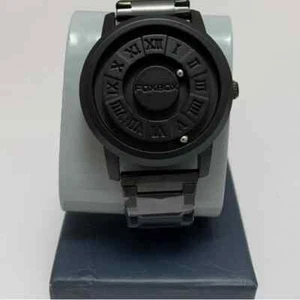 Reloj pulsera vintage raro interesante negro mate caja zorro bolas magnéticas regalo URSS - Imagen 1 de 4