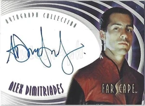 FARSCAPE THROUGH THE WORMHOLE A61 Alex Dimitriades as Lt. Velorek Autograph card - Picture 1 of 2