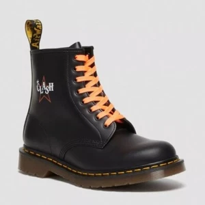 NUEVO Dr. Martens x The Clash 1460 Edición Limitada Cuero Negro Hombres 8/Mujeres 9 - Imagen 1 de 8