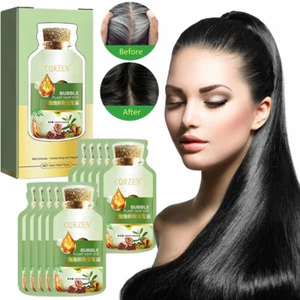 Natural Plant Hair Dye Bubble New Botanical Based Color Bubble Dye for Grey Hair - Picture 1 of 19