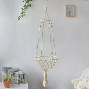 Macrame Kitten Hammock Cat Hanging Swing Hanging Bed Pet Sleeping Bed Woven Net - Picture 1 of 11