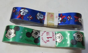 Cinta de regalo de Mickey y Minnie Mouse Disney Ca 1979 nunca usada 30 ft - Imagen 1 de 3