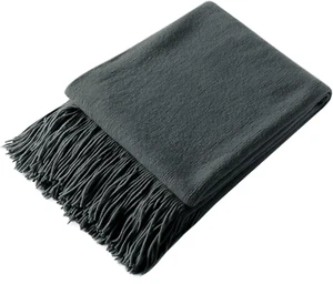 Homiest Decorative Knitted Throw Blanket with Fringe 50x60 Blanket NEW IN BAG - Picture 1 of 12