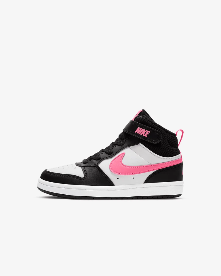 Size 2 (PS) - Nike Court Borough Mid 2 Black Sunset Pulse