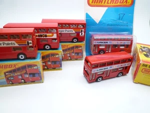 VINTAGE MATCHBOX SUPERFAST No.17f DAIMLER LONDONER BUS LOT x5 BOXED 1970s - Picture 1 of 7