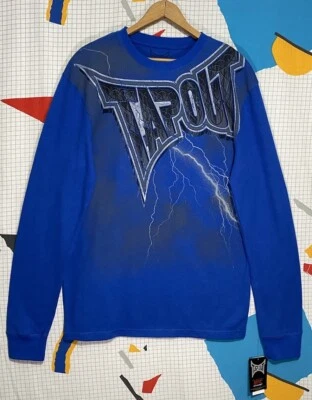 Vintage Tapout Thermal Shirt Lightning Large Y2K Cyber Goth Emo Grunge Skater - Image 1 of 4