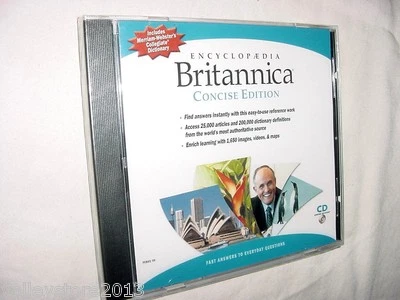 New Sealed Encyclopedia Britannica Concise CD Windows MAC Dictionary Thesaurus - Image 1 of 2