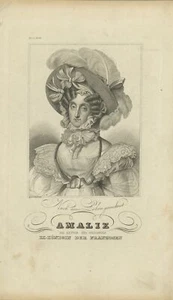 Antique Portrait of Maria Amalia Teresa of Naples and Sicily (c.1840) - Picture 1 of 1