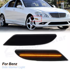 Luces LED laterales para Mercedes W221 Pre-LCI S550 S600 2007-2009 2 PIEZAS ámbar - Imagen 1 de 13
