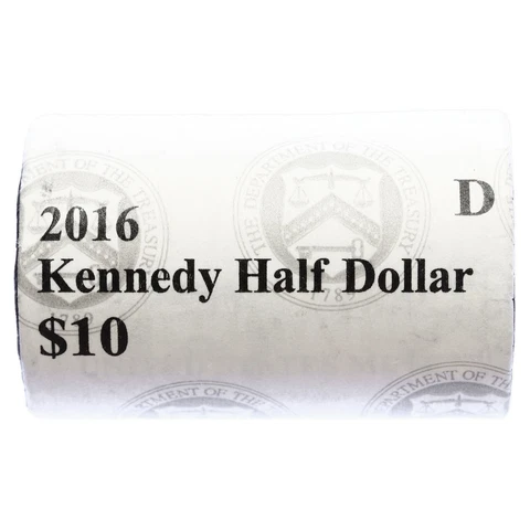 2016 D Kennedy Half Dollar BU Mint Wrapped H/T Roll 20 US Coin Lot Cover