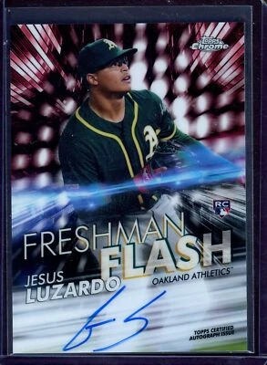 JESUS LUZARDO ~ 2020 Topps Chrome Freshman Flash Autograph Red #JL AUTO (#5/5) - Image 1 of 2