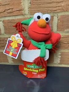 Peluche vintage Fisher Price Mattel Plaza Sésamo Elmo Stocking Pal - Imagen 1 de 12