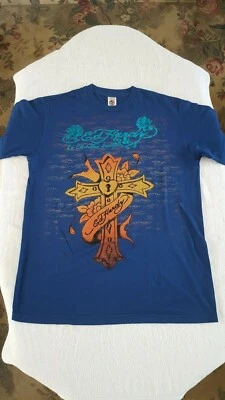 ED HARDY BY CHRISTIAN AUDIGIER KIDS CROSS T-SHIRT SIZE XL NWOT - Image 1 of 4