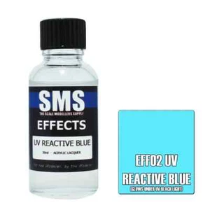 SMS Effects Acrylic Lacquer Series EF02 UV Reactive Blue 30ml Plastic Model - Picture 1 of 5