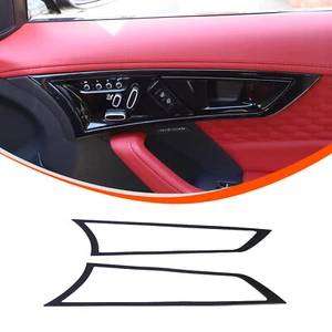 Borde adhesivo de marco de manija de puerta interior negro brillante para Jaguar F-TYPE 2013-2022 - Imagen 1 de 9