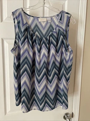 Camiseta sin mangas Chicos Preciosa talla 3 sin mangas cuello redondo diseño azul blanco Foto 1 de 3