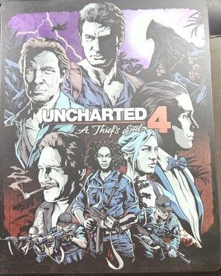 Uncharted 4: A Thief's End STEEL BOOK (PS4) PLAYSTATION 4 GOOD!!! - Image 1 of 3