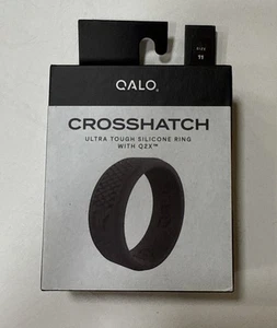 QALO Uomo Crosshatch Silicone Taglia 11-Grigio Scuro-Nuovo - Foto 1 di 7