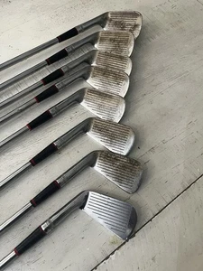 Wilson Sam Snead Blue Ridge Iron Set 2-9 Red Hat Leather Wrap Grips - Picture 1 of 8