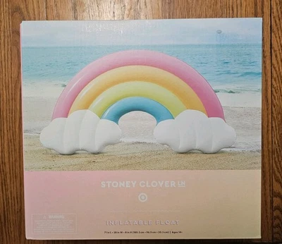 Stoney Clover Lane X Target Nuevo Flotador Inflable Arco Iris Piscina, 71x38x8 Foto 1 de 3