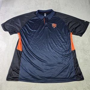 Chicago Bears NFL Majestic Cool Base Polo, Navy/Orange, Men's Size 3XL - Picture 1 of 7