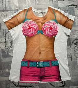 Faux Real X Large Cali Girl Katy Perry weißes T-Shirt Kostüm - Bild 1 von 3
