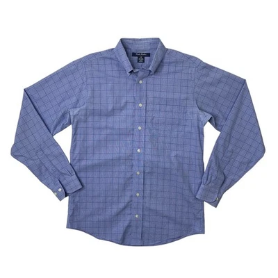 Camisa Brooks Brothers Niños 18 Azul Supima Algodón Cuadros Abotonada Manga Larga Foto 1 de 4
