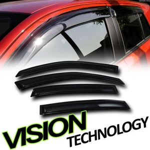 Rain/Wind Dark Smoke Tint Guard Shade Deflectors Window Visors For 00-05 Impala - Picture 1 of 2
