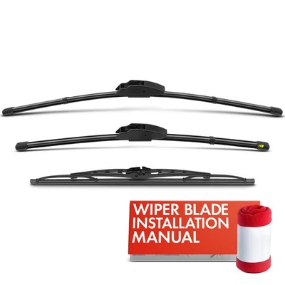 3Pcs 21" & 18" & 15" Hook Windshield Wiper Blades for Subaru Impreza 1993-2001 - Image 1 of 4