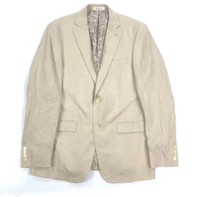 Ralph Lauren 40L Linen Mens Blazer Suit Jacket Sport Coat Beige - Image 1 of 4