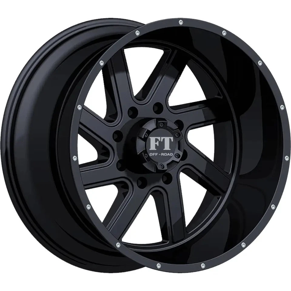 20x14 Black Wheel Full Throttle FT-1 8x6.5  -76 - Image 1 of 3