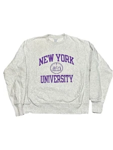 Champion Reverse Weave New York University Sweatshirt Crewneck Gr. Medium Grau - Bild 1 von 4