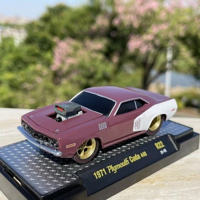 1971 Plymouth 'Cuda 440 1: 64 比例压铸模型汽车合金肌肉热棒 — 第 1/4 张图片
