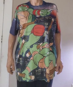 TMNT Retro Turtles All Over Graphic Tee - Bild 1 von 2