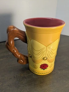 Taza de vestir Bella y la Bestia de los parques de Disney con mango de rosa 12 oz cerámica Ye - Imagen 1 de 10