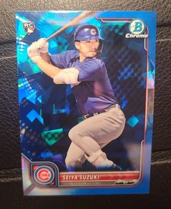 Bowman 2022 cromo zafiro Seiya Suzuki zafiro RC #69 CUBS - Imagen 1 de 2